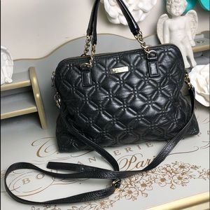 Kate Spade Quilted Leather Satchel Handbag - Black